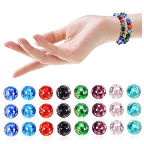 LIFKOME 40 Stück Leuchtende Glasperlen Kleine Runde Bastelperlen mit Leuchten für Schmuckherstellung Armbänder in Farben Robust und Vielseitig für DIY projekte LIFKOME 40 Stück Leuchtende Glasperlen Kleine Runde Bastelperlen mit Leuchten für Schmuckherstellung Armbänder in Farben Robust und Vielseitig für DIY projekte von LIFKOME