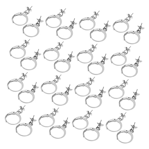 LIFKOME 40 Stück Rundes Ohr Accessoire Mit Offener Rückseite Französische Creolen Schmuckdraht Mit Bastelmaterial Aus Edelstahl Haken Zum Herstellen Von Baumeln Metallhebel Ohrhaken von LIFKOME
