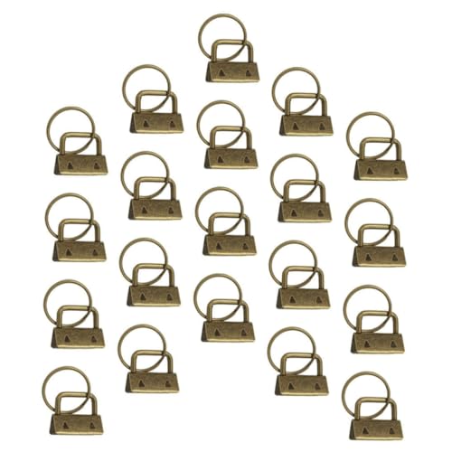 LIFKOME 40 Stück Schlüsselanhänger Endkappen Clips in Antikbronze Rostfreie DIY Tasche Riemen Endverschlüsse für Schlüsselbänder Armbänder Langlebige Schmuckbefestiger von LIFKOME
