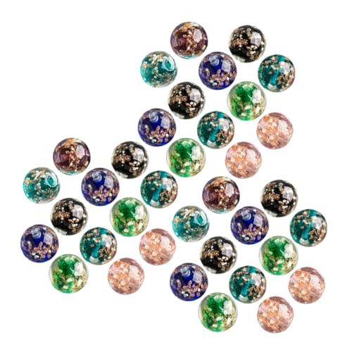 LIFKOME 40 Stück Teiliges Leuchtende Glasperlen Spacer Beads mit Glattem für DIY Schmuckherstellung Armbänder und Schlüsselanhänger von LIFKOME