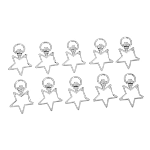 LIFKOME 40 Stück Teiliges Sternform Karabinerhaken aus Langlebiger mit Drehgelenk Umweltfreundlich Versilbert als Schlüsselanhänger Zubehör für DIY Bastelprojekte und von LIFKOME