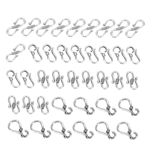 LIFKOME 40 Stück Teiliges Tibetischer Silberlegierungs Schmuckverbinder S Haken Verschluss für DIY Armband Halskette Schmuckherstellung Zubehör von LIFKOME