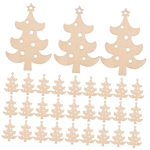 LIFKOME 40 Stück Unlackierte Holzausschnitte In Baumform Dekor Unlackierte Rohlinge Holzspäne Malerei Holzausschnitte Baumholzrohlinge Rustikale von LIFKOME