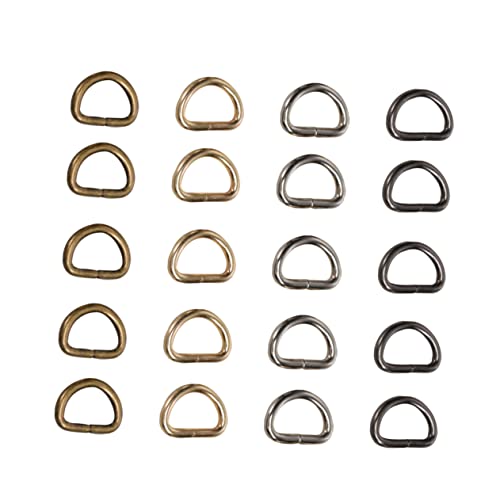 LIFKOME 40Stücke D Ringe Zinklegierung Mehrzweck Zubehör für Kleidung Rucksäcke und DIY Bastelprojekte Rutschfest und Langlebig Mischfarben von LIFKOME