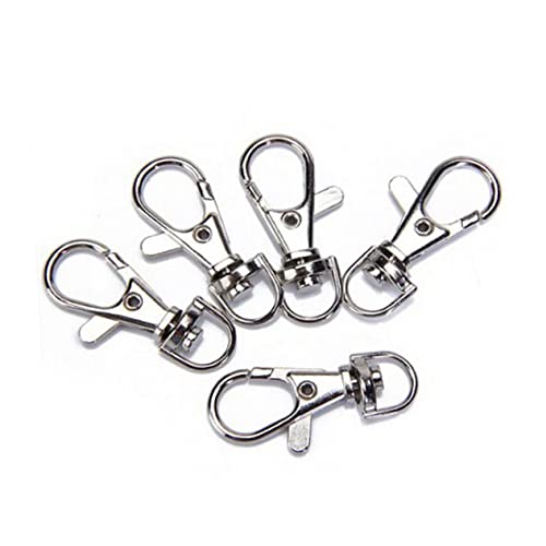 LIFKOME 40Stücke Metall Karabiner Haken Schlüsselanhänger Set Drehbare Auslöser Clips Langlebiger Silber für DIY Projekte Schlüsselringe Hundeleinen und Mehr von LIFKOME