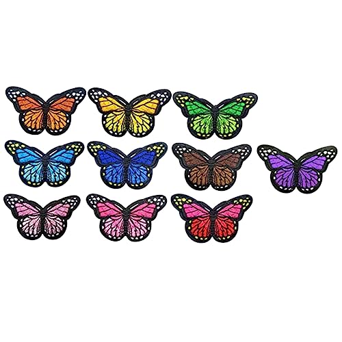 LIFKOME 40Stücke Schmetterlings Stickerei Patches Applikationen für DIY Kleidung Taschen Bastelprojekte Einnähen Hochwertige Stoffe von LIFKOME