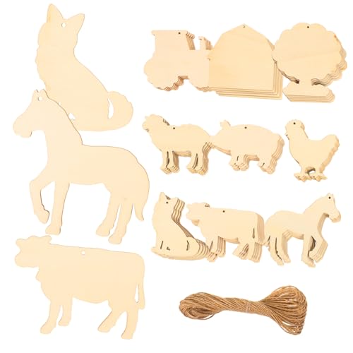 LIFKOME 45Stücke Teiliges DIY Holzset Leere Unbehandelte Holzscheiben für Bastelprojekte Dekoration und Kunsthandwerk für Geburtstagsfeiern und Wohnkultur von LIFKOME