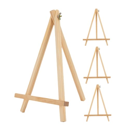 LIFKOME 4Stücke Faltbare Holz Staffelei für Tisch Display Ständer Vielseitig Einsetzbar für Kunst Malen und Partys Langlebig und Leicht zu Transportieren von LIFKOME