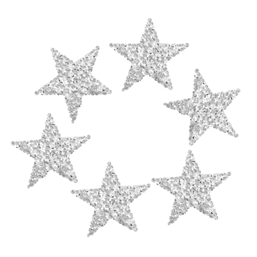 LIFKOME 4Stücke Teiliges Silbernen Klebepatches Mit Sternen Aufbügelbare Applikationen Für DIY Bastelprojekte Zur Dekoration Von Kleidung Taschen Und Mehr von LIFKOME