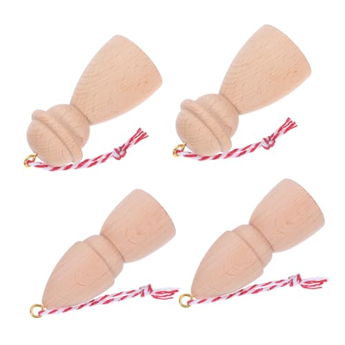 LIFKOME 4Stücke Unvollendete Holzklammer Puppen Für DIY Projekte Hängende Holzfiguren Puppen Gestalten Charmante Für Zuhause Und Büro Leicht Und Tragbar von LIFKOME