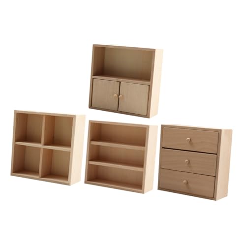 LIFKOME 4pcs DIY Miniatur Holzkabinett Realistische Puppenhausmöbel Miniatur Bücherregal Winzige Hausmöbel Miniatur Schlafzimmer Möbel LIFKOME 4pcs DIY Miniatur Holzkabinett Realistische Puppenhausmöbel Miniatur Bücherregal Winzige Hausmöbel Miniatur Schlafzimmer Möbel von LIFKOME