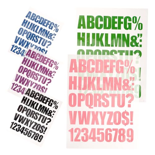 LIFKOME 5 Blätter Bunte Bügelbilder Buchstaben und Zahlen Aufnäher zum Aufbügeln für Kleidung DIY Textilapplikationen Shirts Jacken Taschen Hüte Einfache Anwendung Vielseitige Dekoration von LIFKOME