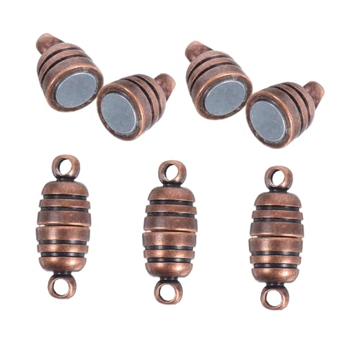 LIFKOME 5 Stück Armbandschnalle Aus Reinem Kupfer Schmuckverschlüsse Und Verschlüsse Schloss Für Schmuck Halskette Magnetverschluss Stark Kettenverlängerung Charm-halter Metall Dark Brown von LIFKOME