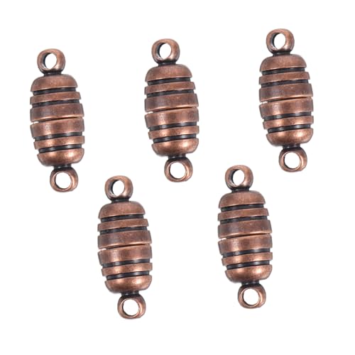 LIFKOME 5 Stück Armbandschnalle Aus Reinem Kupfer Verlängerung Für Halskette Hängende Verschlüsse Schmuckreparaturset Für Halsketten Anhängerverschluss Kettenverlängerung Metall Dark Brown von LIFKOME