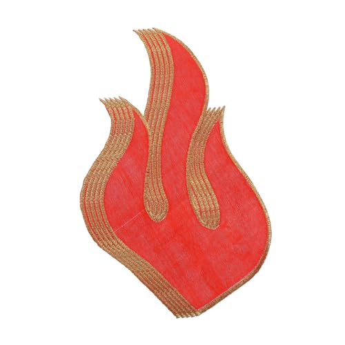 LIFKOME 5 Stück Bestickte Aufnäher Feuerflamme zum Aufbügeln Selbstklebende Applikationen für Kleidung Taschen Hüte Leichte Robuste Bügelflicken zur Textildekoration und Reparatur von LIFKOME