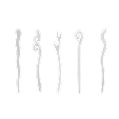 LIFKOME 5 Stück DIY Silikonformen für Haarnadeln Teiliges Flexibel und Wiederverwendbar für Schmuckherstellung und Bastelprojekte Klare und Langlebige Gießformen von LIFKOME