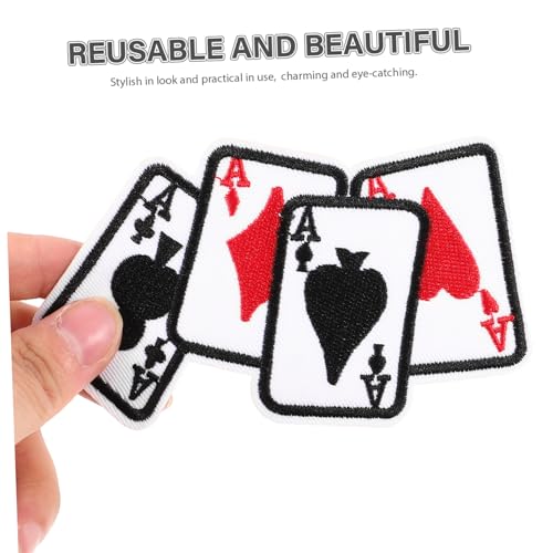 LIFKOME 5 Stück Gestickte Poker Kleidung Patches zum Aufbügeln Dekorative Aufnäher für Jacken Pullover DIY Reparatur Flicken Leicht Kompakt Langlebig für Kleidung und Accessoires LIFKOME 5 Stück Gestickte Poker Kleidung Patches zum Aufbügeln Dekorative Aufnäher für Jacken Pullover DIY Reparatur Flicken Leicht Kompakt Langlebig für Kleidung und Accessoires von LIFKOME