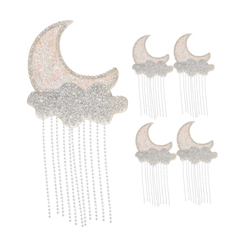 LIFKOME 5 Stück Handtaschen Jeans Hemd Kleid DIY Hüllen Hüte Dekorprojekte Abzeichen Aufkleber Für Kristallmond Applikation Zubehör Nähen Strass Hosen Schuhe Quaste von LIFKOME