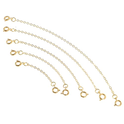 LIFKOME 5 Stück Kupfer Kettenverlängerung Verlängerungsketten für Halsketten und Armbänder DIY Schmuckherstellung Goldfarben Vielseitig Einsetzbar für Damen Accessoires Reparatur LIFKOME 5 Stück Kupfer Kettenverlängerung Verlängerungsketten für Halsketten und Armbänder DIY Schmuckherstellung Goldfarben Vielseitig Einsetzbar für Damen Accessoires Reparatur von LIFKOME
