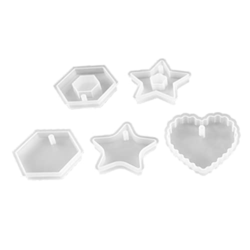 LIFKOME 5 Stück Teiliges Diy Silikon Epoxidharz Schmuckgussform Kreative Kristallformen für Handgemachte Schmuckstücke Geeignet für Bastelarbeiten und von LIFKOME