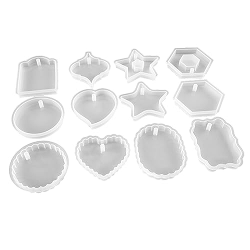 LIFKOME 5 Stück Teiliges Diy Silikon Schmuckform Kreative Kristall Gießform für Anhänger Wellenoval und Wellenrunde für Persönliche Dekorationen und von LIFKOME