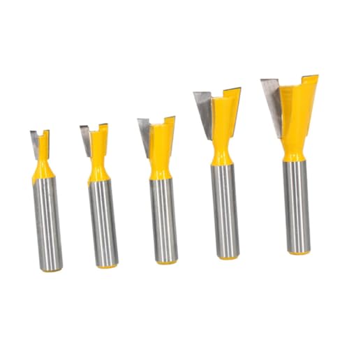 LIFKOME 5 Stück Teiliges Dovetail Router Bits aus Hartmetalllegierung Halbtarnende Holzzinkenfräser Langlebige Holzverbindungsfräser mit Geradem Schaft für Tischler und Hobbyanwender LIFKOME 5 Stück Teiliges Dovetail Router Bits aus Hartmetalllegierung Halbtarnende Holzzinkenfräser Langlebige Holzverbindungsfräser mit Geradem Schaft für Tischler und Hobbyanwender von LIFKOME