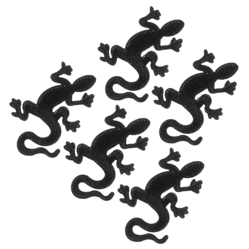 LIFKOME 5 Stück Teiliges Gecko Muster Bügelpatch Hochwertige Handgefertigte Applikationen für Kleidung Taschen und Accessoires zum Reparieren und Verzieren von LIFKOME