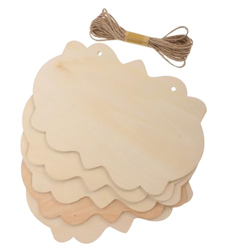 LIFKOME 5 Stück Teiliges Holzschilder für Diy-bastelprojekte mit Hanfseil Unvollendete Hängende Holztäfelchen zum Bemalen und Beschriften Robuste Leichte Tür Wanddekorplatten im Rustikalen LIFKOME 5 Stück Teiliges Holzschilder für Diy-bastelprojekte mit Hanfseil Unvollendete Hängende Holztäfelchen zum Bemalen und Beschriften Robuste Leichte Tür Wanddekorplatten im Rustikalen von LIFKOME