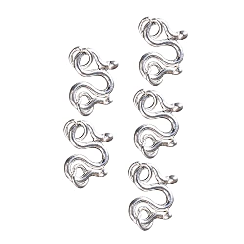 LIFKOME 5 Stück Teiliges S Haken Verschlussset aus Sterling Silber für Schmuckherstellung Eleganter Armbandverschluss Leichtes DIY Zubehör Langlebig für Charm und Freundschaftsarmbänder von LIFKOME