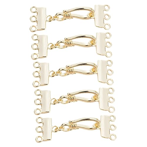 LIFKOME 5 Stück Teiliges Schmuckverbinder für Halsketten und Armbänder Robuste DIY Schmuckverschlüsse mit Mehrlagigem Design Langlebige Verbindungselemente für Schmuckherstellung von LIFKOME