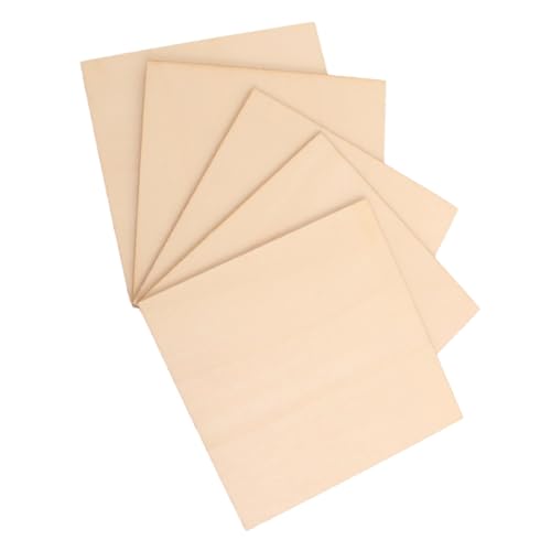 LIFKOME 5 Stück Teiliges Unbehandelter Holzplatten für Diy Projekte Quadratische Sperrholzplatten für Modellbau Malerei Gravur und Basteln für Kreative Handwerke von LIFKOME