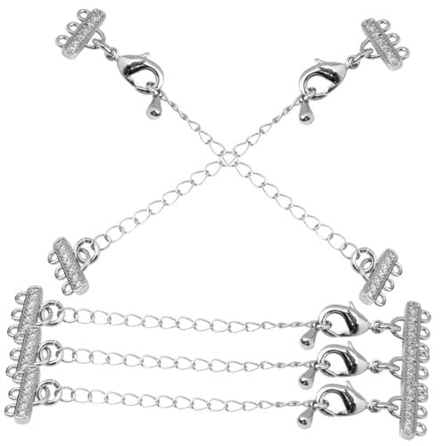 LIFKOME 5 Stück Teiliges Verlängerungskettenset mit dreireihigem funkelndem Hummer Kettenverschluss Langlebiger Kupferlegierung Hochglanzpoliert für Halsketten Armbandverlängerung LIFKOME 5 Stück Teiliges Verlängerungskettenset mit dreireihigem funkelndem Hummer Kettenverschluss Langlebiger Kupferlegierung Hochglanzpoliert für Halsketten Armbandverlängerung von LIFKOME