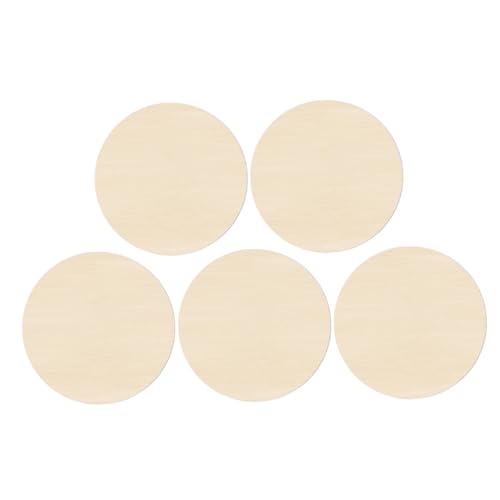 LIFKOME 5 Stück Unbearbeitete Holzscheiben Øcm für Diy Bastelprojekte Vielseitige Holzplatten für Dekoration Kunsthandwerk und Schulprojekte Langlebige Holzstücke für Kreative Ideen von LIFKOME