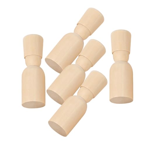 LIFKOME 5 Stück Unlackierte Holzfiguren zum Bemalen Diy Peg Dolls Naturholz für Kreative Bastelprojekte Pädagogische Spielzeuge Kreativität und Motorischen Fähigkeiten LIFKOME 5 Stück Unlackierte Holzfiguren zum Bemalen Diy Peg Dolls Naturholz für Kreative Bastelprojekte Pädagogische Spielzeuge Kreativität und Motorischen Fähigkeiten von LIFKOME