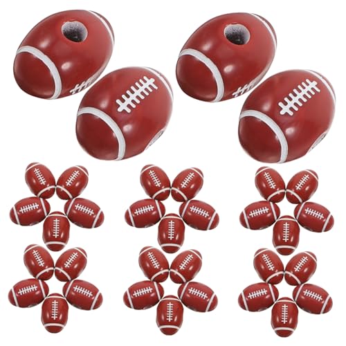 LIFKOME 50 Pcs Fußballperlen Acrylsport Lose Abstandshalter Perlen Für Schmuck Herstellung Von Halskettenarmbandhandwerk DIY Charms Dekoration Accessoires von LIFKOME