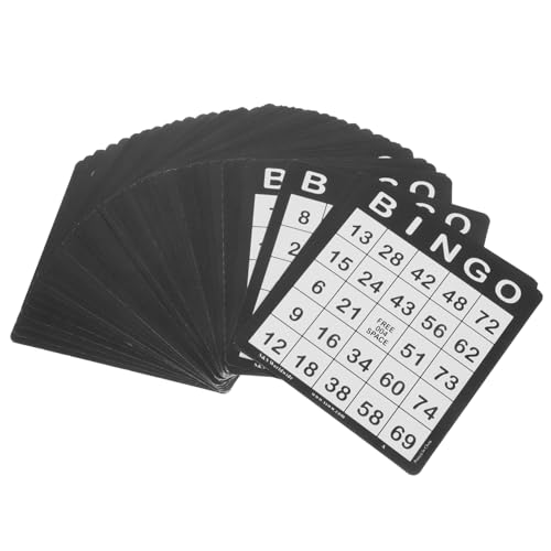 LIFKOME 50 Stück Bingo-Karten Partygeschenke für den Karneval Partyschmuck tragbare Bingokarten kreatives Zubehör für Bingospiele Bingo- Papier Black LIFKOME 50 Stück Bingo-Karten Partygeschenke für den Karneval Partyschmuck tragbare Bingokarten kreatives Zubehör für Bingospiele Bingo- Papier Black von LIFKOME