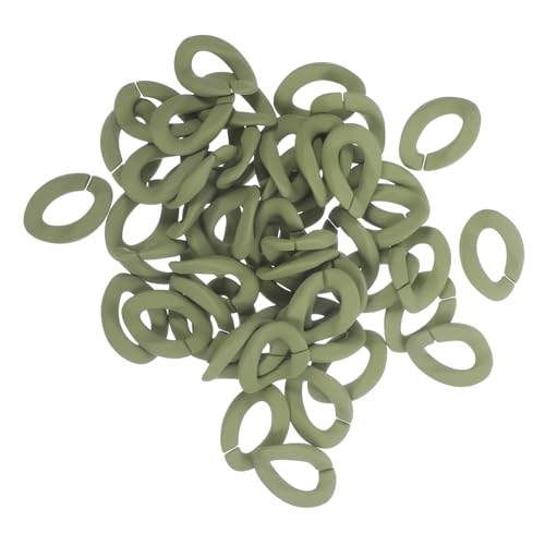 LIFKOME 50 Stück Bunte Selbstsichernde Kunststoff gliederkette Leicht Langlebig Dekorative DIY Schmuckketten Armbandzubehör für Kreative Schmuckherstellung und Bastelprojekte von LIFKOME