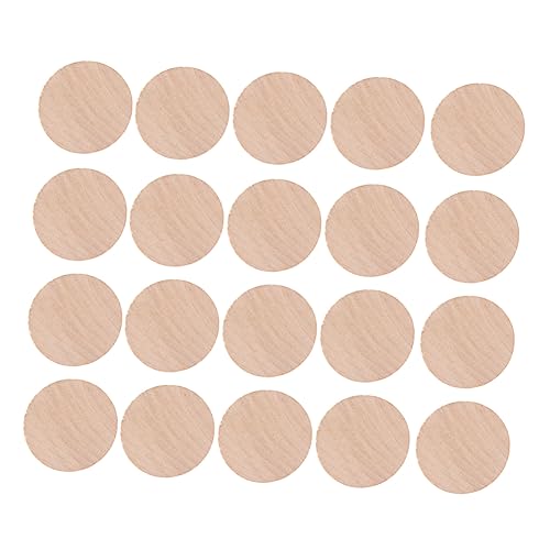 LIFKOME 50 Stück DIY Holzscheiben Runde Holzstücke für Bastelarbeiten Mathematik Lernhilfen für Jungen und Mädchen und Vielseitig Einsetzbar von LIFKOME