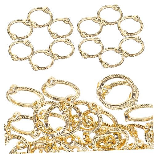 LIFKOME 50 Stück DIY Perlenrahmen Metallringe Abstandshalter für Schmuckherstellung Runde Form für Armbänder und DIY Handwerke von LIFKOME