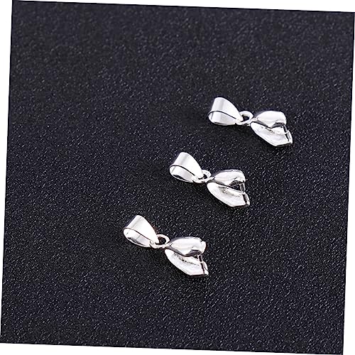 LIFKOME 50 Stück Diy Schmuckzubehör Silberne Quetschperlen für Armbänder und Anhänger Pinch Clip Bails für Perlenschmuckgestaltung von LIFKOME