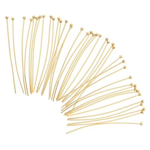 LIFKOME 50 Stück Edelstahl Kopfnadeln Gold DIY Schmuckherstellung Ohrstecker Zubehör Perlen Auffädeln Langlebig Robust für Halsketten Armbänder Ohrringe LIFKOME 50 Stück Edelstahl Kopfnadeln Gold DIY Schmuckherstellung Ohrstecker Zubehör Perlen Auffädeln Langlebig Robust für Halsketten Armbänder Ohrringe von LIFKOME
