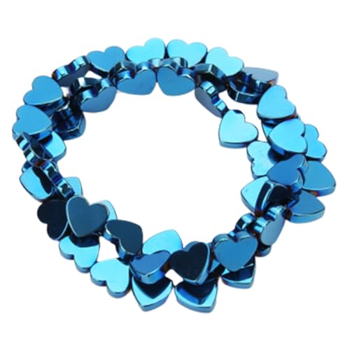 LIFKOME 50 Stück Hohlherzförmige Perlen Naturstein Bunte Diy Bastelperlen für Armbänder und Kreative Schmuckherstellung für Designs und von LIFKOME