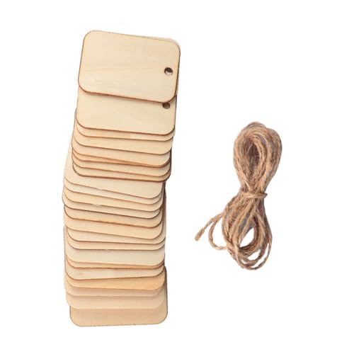 LIFKOME 50 Stück Holz Anhänger DIY Handgemachte Hängeetiketten Naturholz mit Schnur für Bastelarbeiten und Hochzeitsdekoration und Vielseitig Einsetzbar LIFKOME 50 Stück Holz Anhänger DIY Handgemachte Hängeetiketten Naturholz mit Schnur für Bastelarbeiten und Hochzeitsdekoration und Vielseitig Einsetzbar von LIFKOME