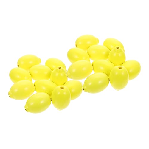 LIFKOME 50 Stück Holzperlen Und Hanfseil Zubehör Für Zitrone Zuhause Zitrus Accessoire Limette Realistisch Gefertigt Party Dekoration Dekorativer Echter Schmuck Perlen Dekoration von LIFKOME