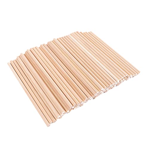 LIFKOME 50 Stück Holzstäbchen Natürlichem Holz DIY Bastelmaterial für Rundhölzer Unpoliert für Projekte und Bastelarbeiten von LIFKOME