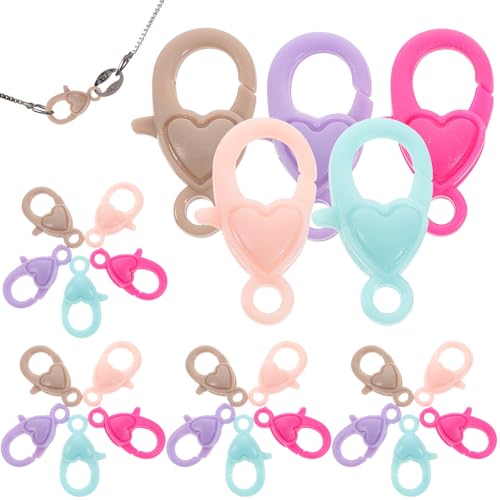 LIFKOME 50 Stück Lobster Claw Verschlüsse für Schmuckherstellung Bunte Armbandverbinder DIY Zubehör für Kreative Projekte Langlebig und Sicher der Anwendung von LIFKOME