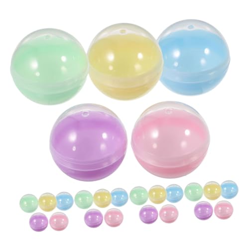 LIFKOME 50 Stück Macaron Spielzeugkapseln Nachfüllpackungen Für Verkaufsautomaten Spielbälle Verkaufsautomaten Kunststoff Kaugummiautomaten Behälter Kunststoffkapseln von LIFKOME