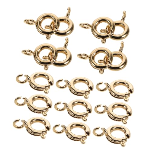 LIFKOME 50 Stück Metall-federverschlüsse, Federring-verschluss, Brecelet-halskette, Gliederverbinder, Schließen, Offener Verschluss, Ring, Runde Verschlüsse Für Schmuckherstellungszubehör von LIFKOME