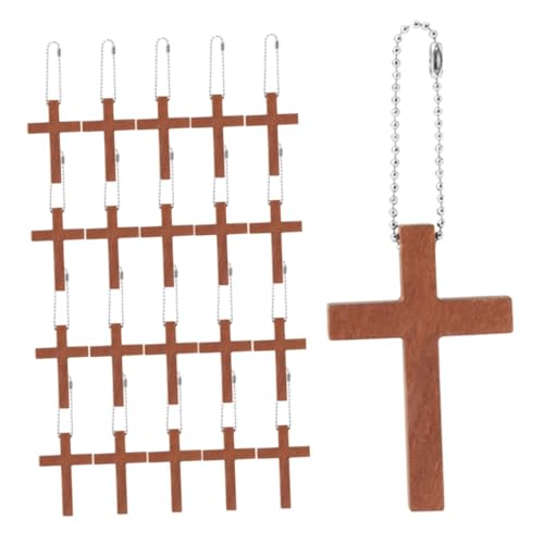 LIFKOME 50 Stück Mini Kreuzketten Aus Braunem Holz LIFKOME 50 Stück Mini Kreuzketten Aus Braunem Holz von LIFKOME