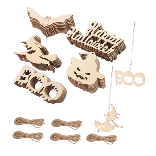 LIFKOME 50 Stück Teiliges Halloween Holz-dekor Vielseitige Holzanhänger mit Aufhängeloch Leichte DIY Bastel-holzschnitte für Halloween Partydeko und Wandgestaltung LIFKOME 50 Stück Teiliges Halloween Holz-dekor Vielseitige Holzanhänger mit Aufhängeloch Leichte DIY Bastel-holzschnitte für Halloween Partydeko und Wandgestaltung von LIFKOME